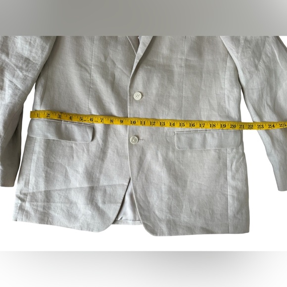 Ralph Lauren 100% Linen Blazer Men’s Size 42L Tan Beige  Classic  **read Desc** - Picture 13 of 15